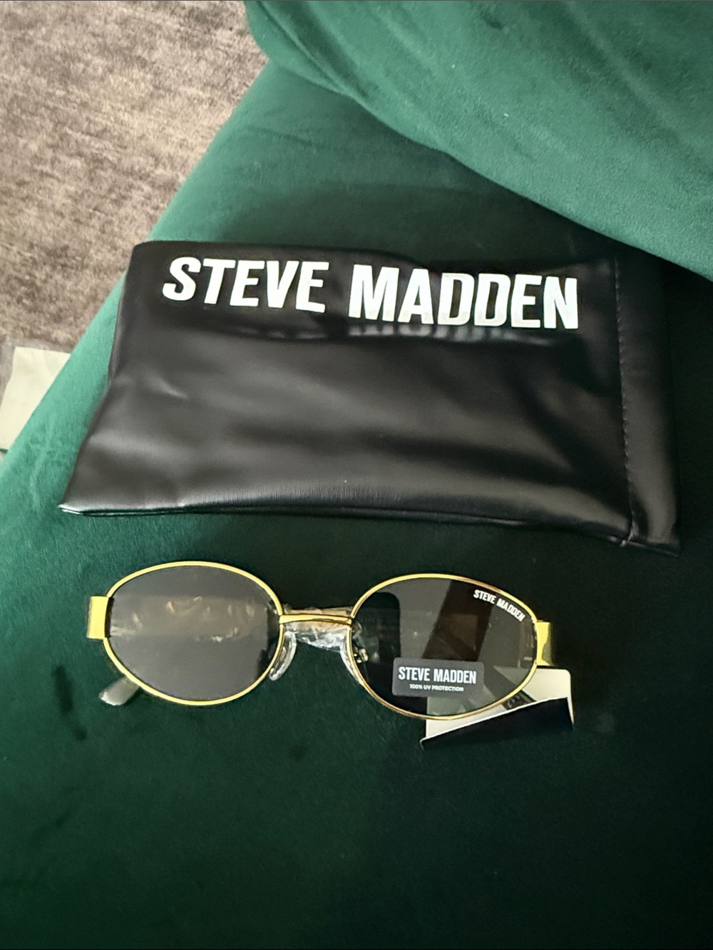 Steve Madden Gold Frame Sunglasses with Black Lenses - Picture 6 of 6
